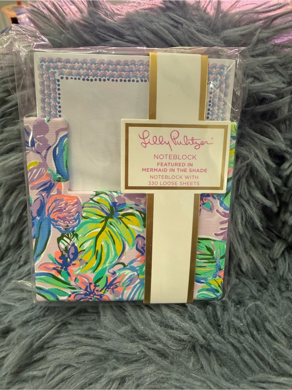 New Lilly Pulitzer “Mermaid in the Shade” 330 Page Desk Noteblock